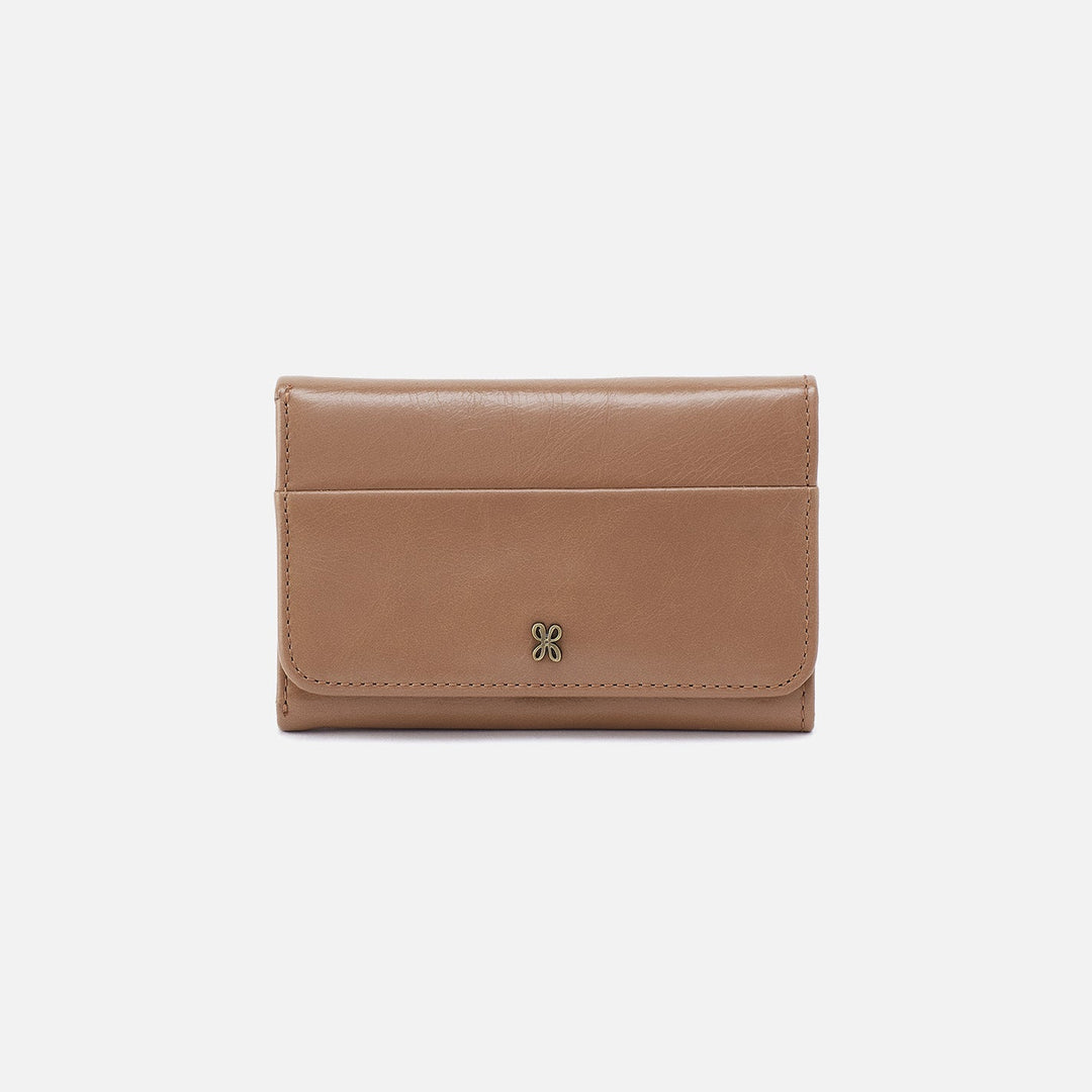 Hobo Jill Trifold Wallet - Cashmere Polished Leather