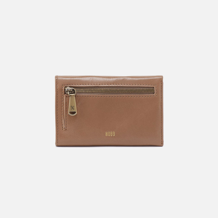 Hobo Jill Trifold Wallet - Cashmere Polished Leather