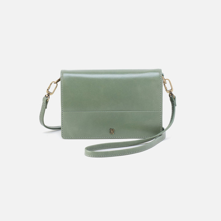 Hobo Jill Phone Crossbody  - Jade Polished Leather