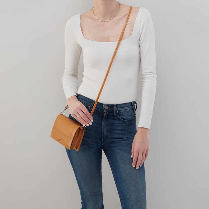 Hobo Jill Phone Crossbody  - Natural Polished Leather
