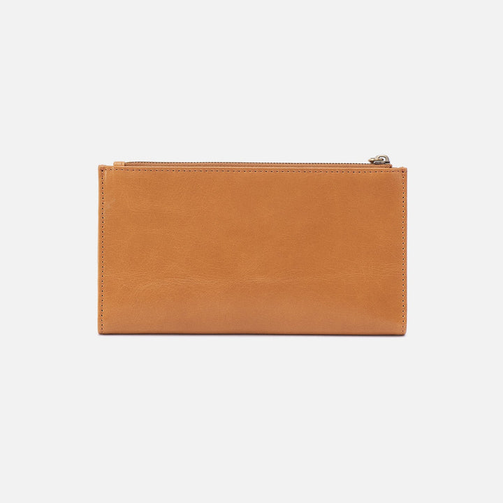 Hobo Jill Large Bifold Wallet - Natural Polished Leather