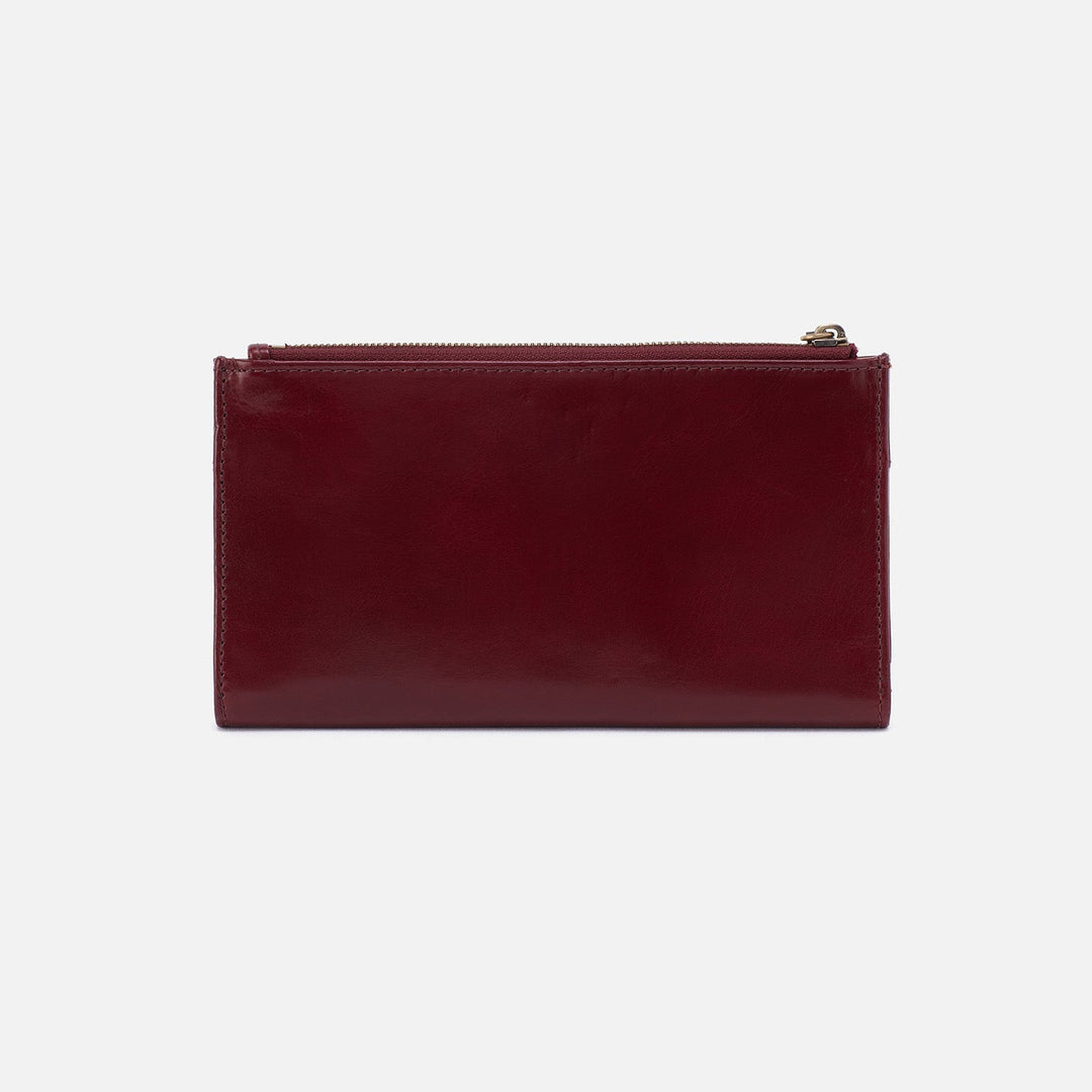 Hobo Jill Large Bifold Wallet - Winterberry Polished Leather