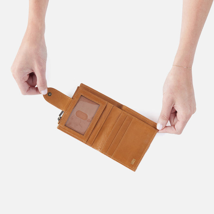 Hobo Dunn Mini Wallet -  Natural Polished Leather