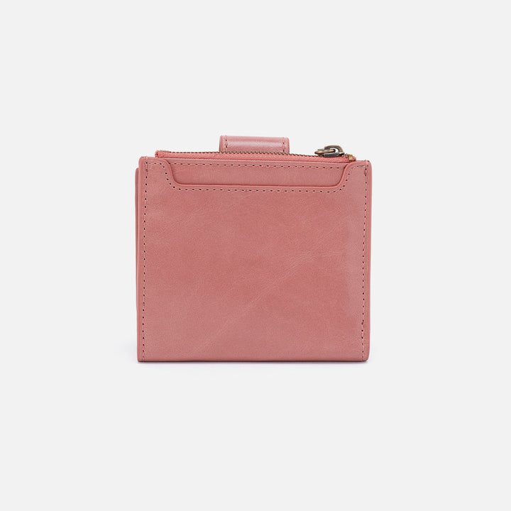 Hobo Dunn Mini Wallet -  Rose Polished Leather