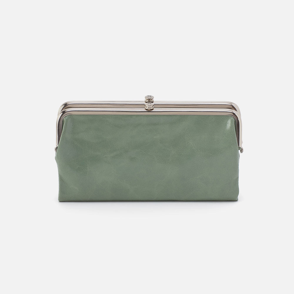 Hobo Lauren Clutch Wallet - Jade Polished Leather