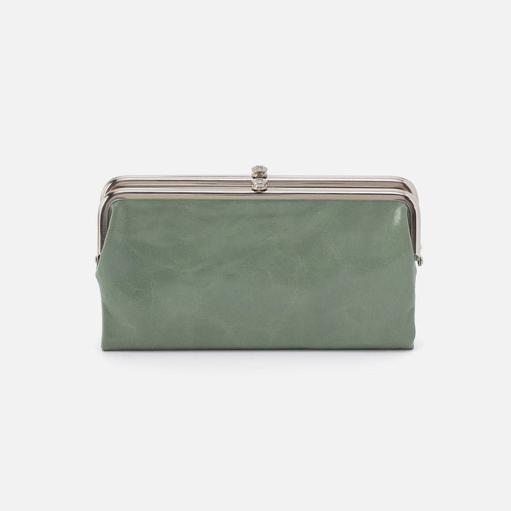 Hobo Lauren Clutch Wallet - Jade Polished Leather