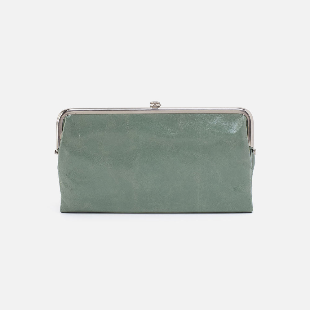 Hobo Lauren Clutch Wallet - Jade Polished Leather