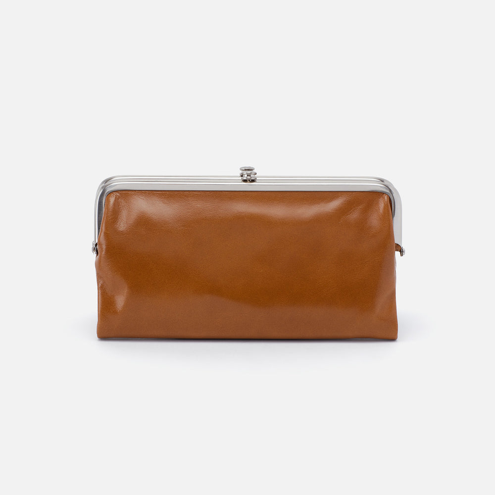 Hobo Lauren Clutch Wallet - Truffle Polished Leather