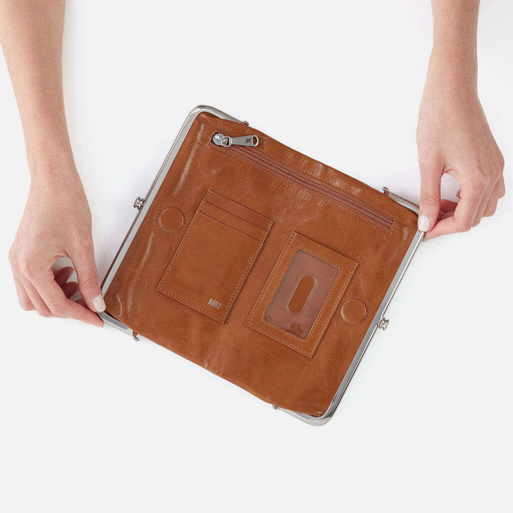 Hobo Lauren Clutch Wallet - Truffle Polished Leather