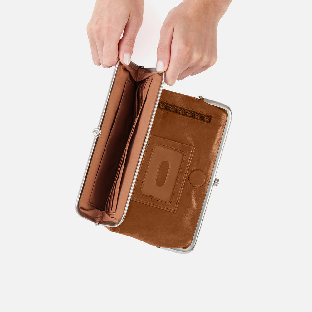 Hobo Lauren Clutch Wallet - Truffle Polished Leather