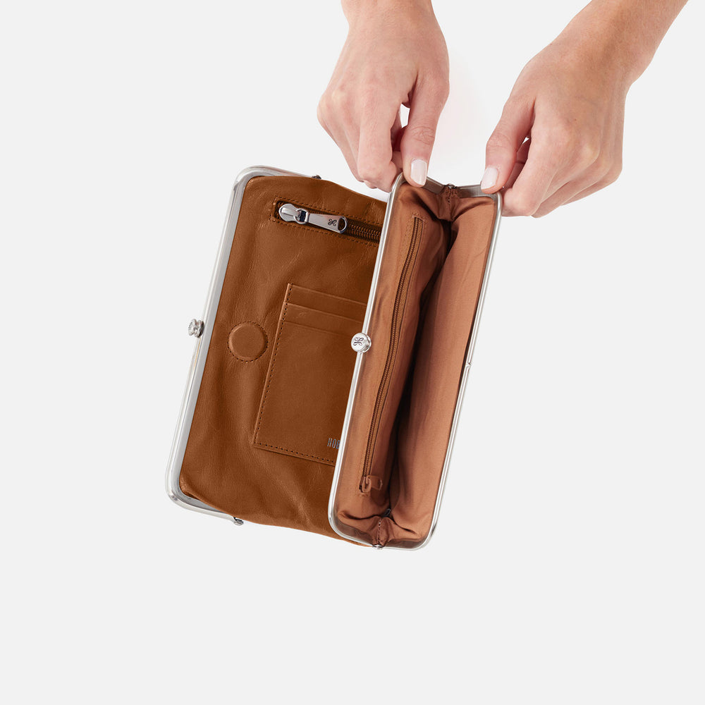 Hobo Lauren Clutch Wallet - Truffle Polished Leather