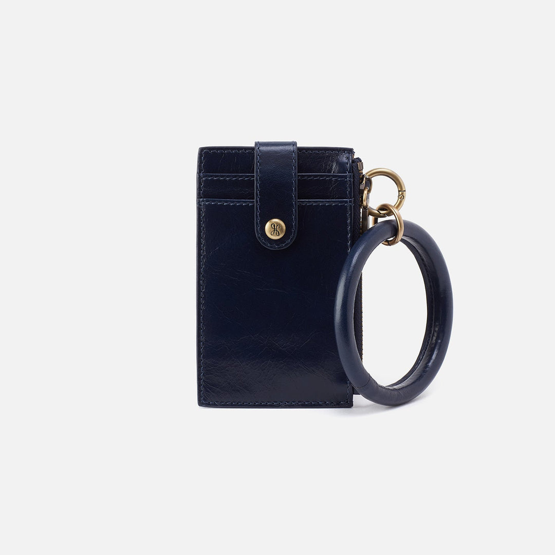 Hobo Ring Credit Card Wristlet - Nightshade Polished Leather