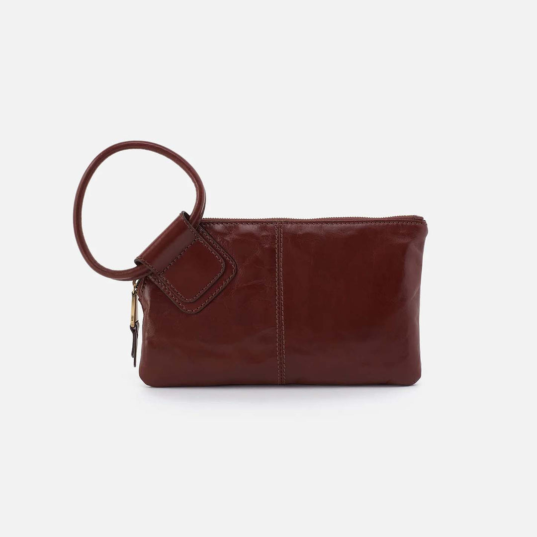 Hobo Sable Wristlet - Chocolate Polished Leather