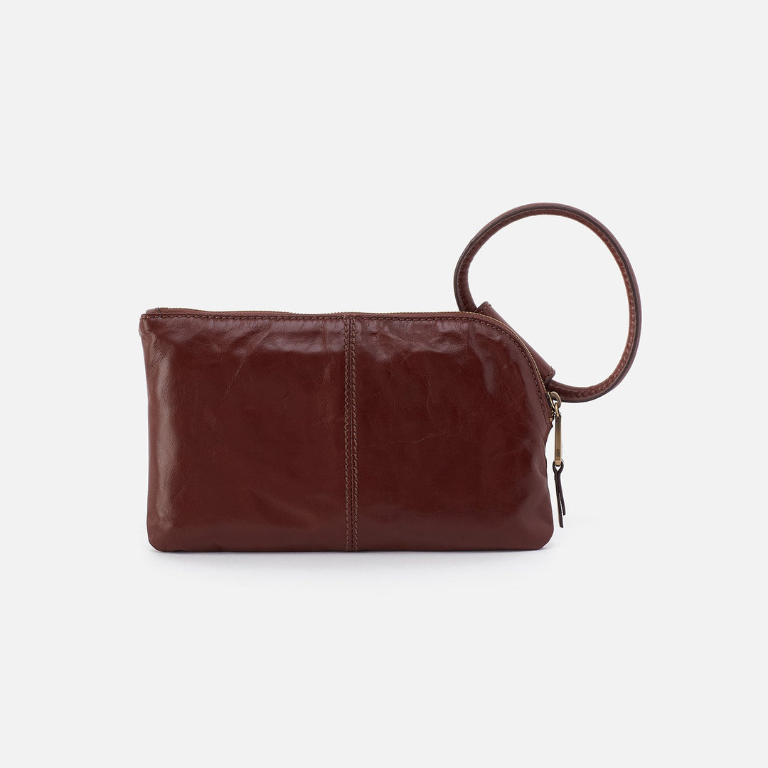 Hobo Sable Wristlet - Chocolate Polished Leather