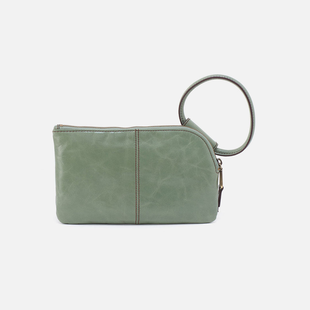 Hobo Sable Wristlet - Jade Polished Leather