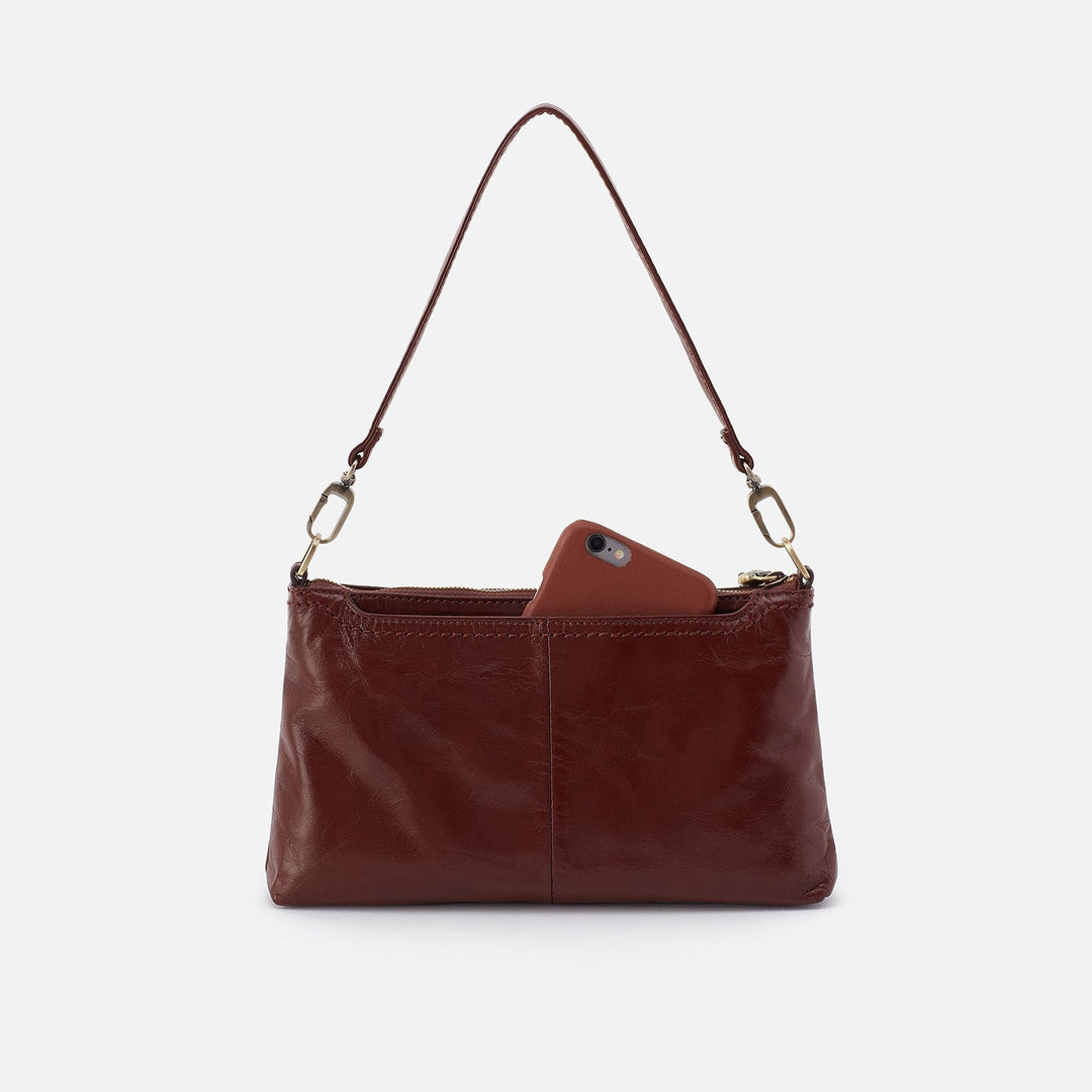 Hobo Darcy Convertible Crossbody - Chocolate Polished Leather