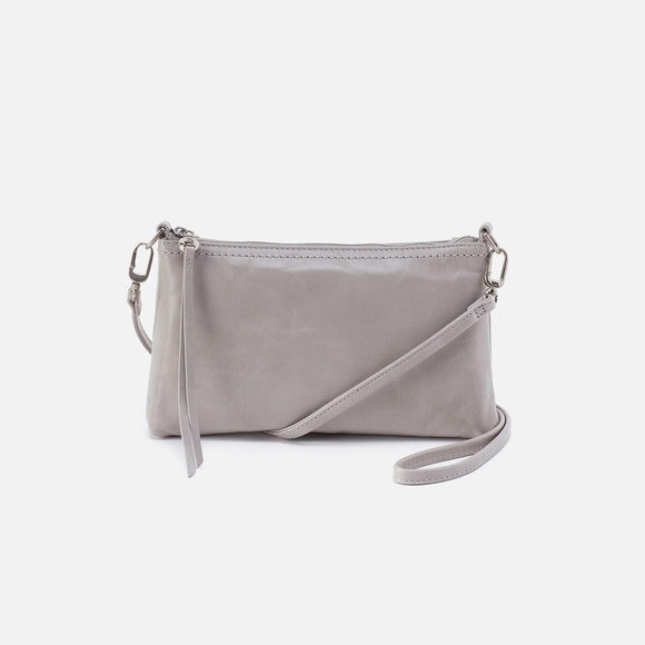 Hobo Darcy Convertible Crossbody - Light Gray Polished Leather