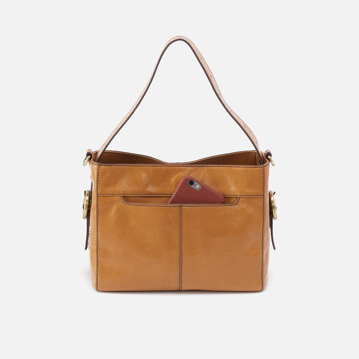 Hobo Render Small Crossbody - Natural Polished Leather