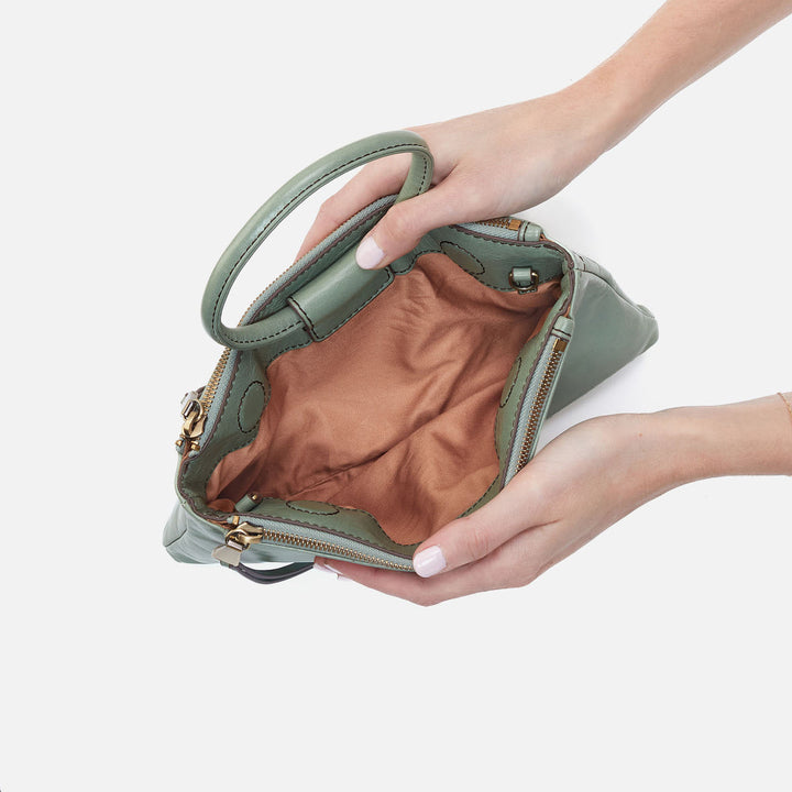 Hobo Sable Crossbody - Jade Polished Leather