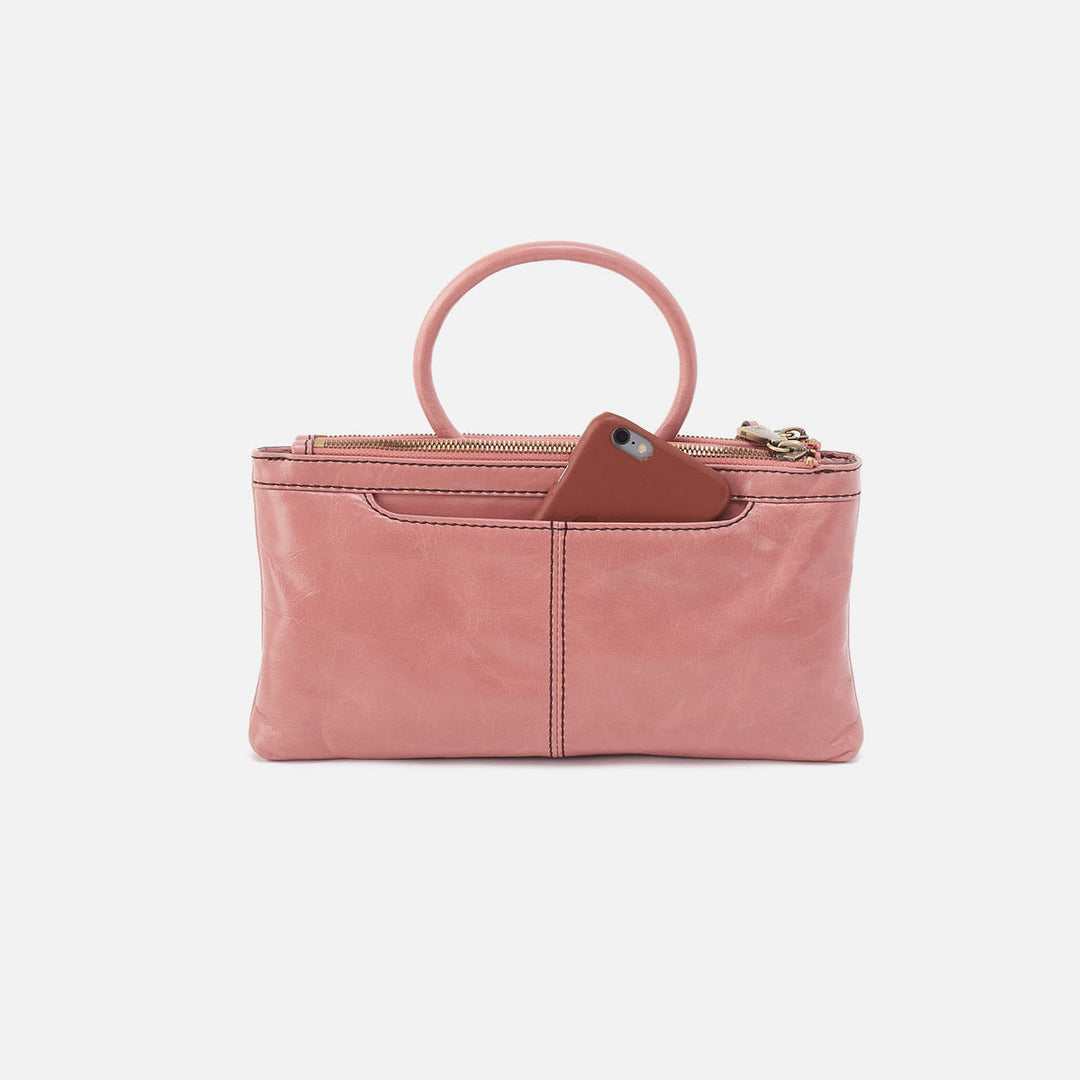 Hobo Sable Crossbody - Rose Polished Leather