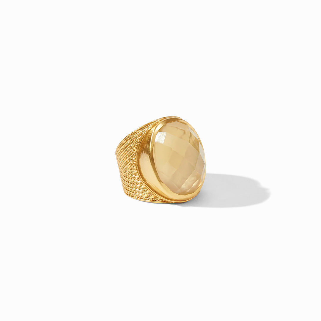 Julie Vos Verona Statement Ring - Iridescent Champagne Size 7