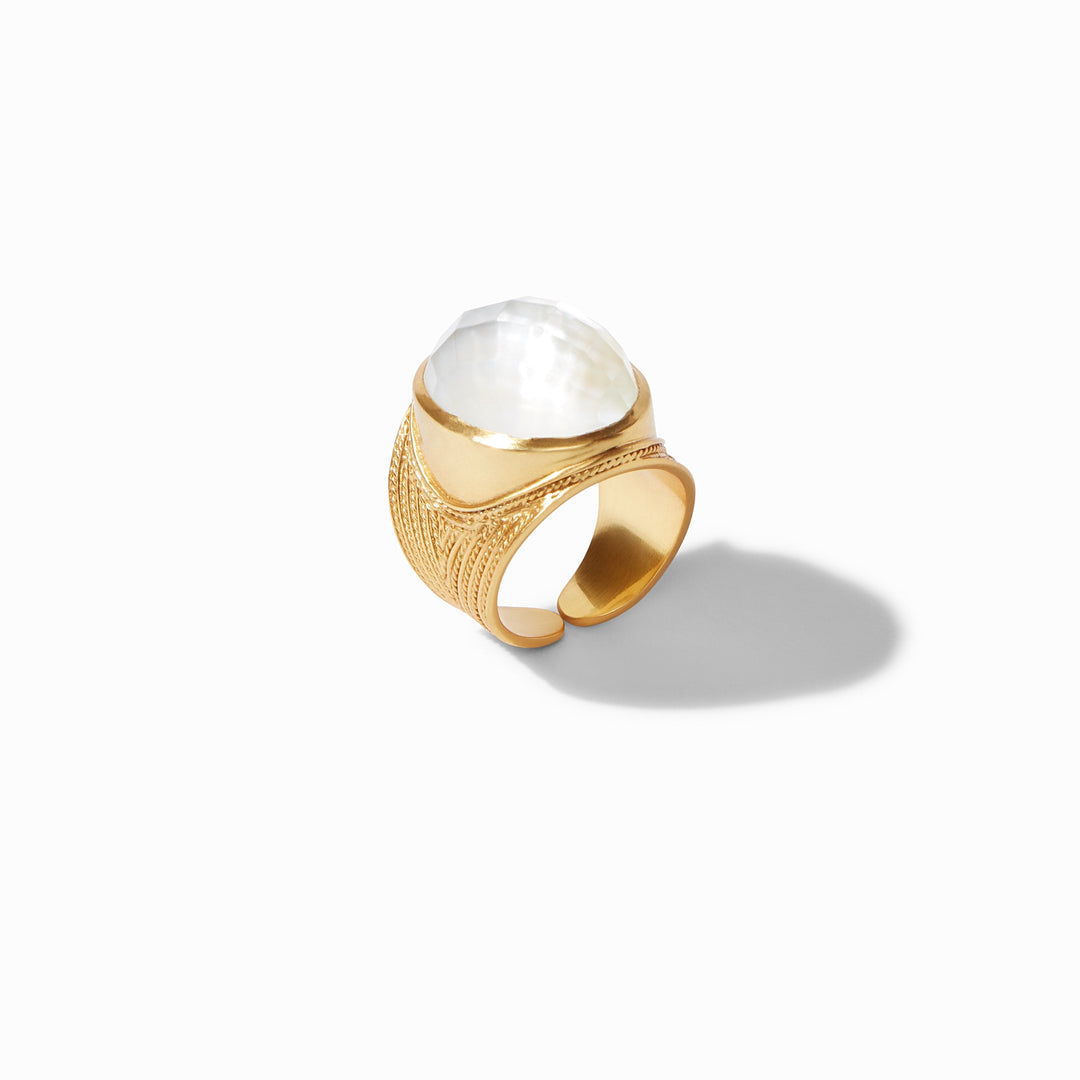 Julie Vos Verona Statement Ring - Iridescent Champagne Size 7