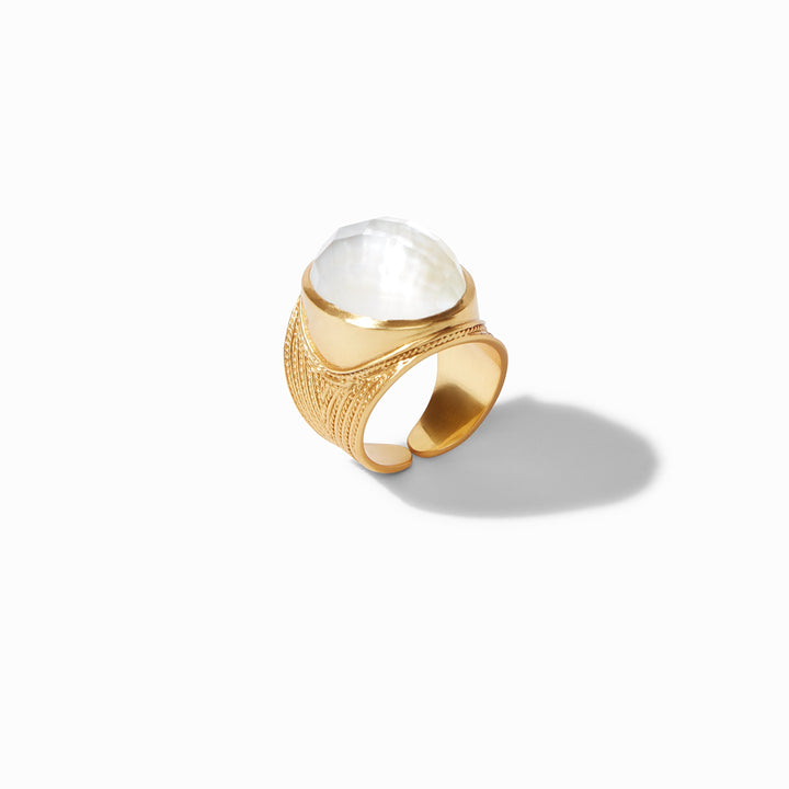 Julie Vos Verona Statement Ring - Iridescent Champagne Size 7