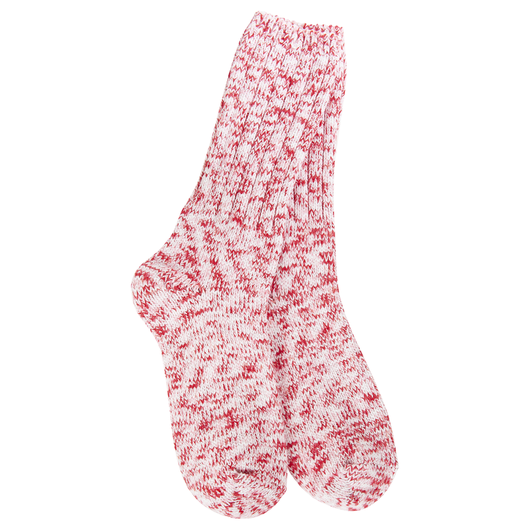 World's Softest Socks Holiday Ragg Crew - Peppermint
