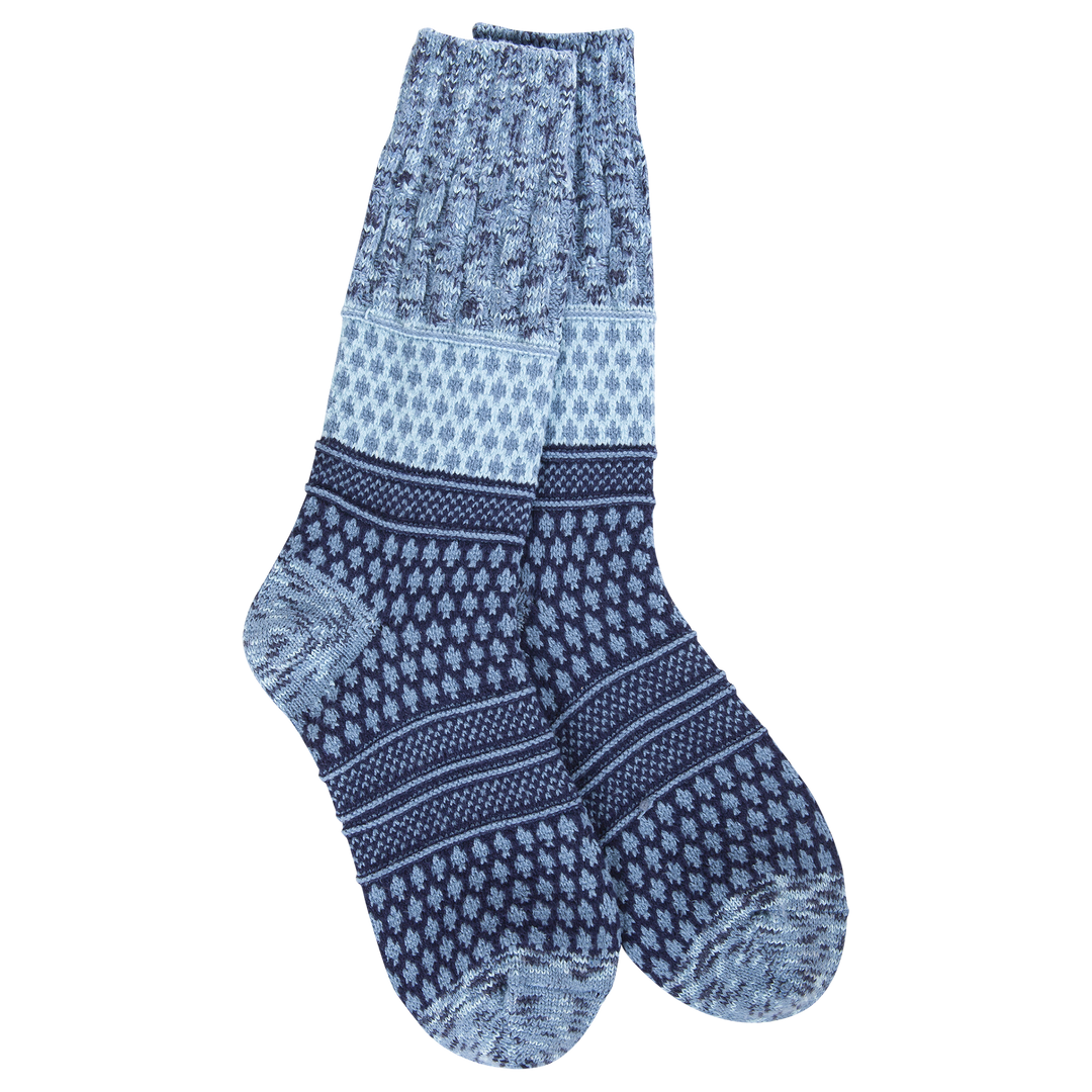 World's Softest Socks Weekend Gallery Textured Crew - Peacoat Multi