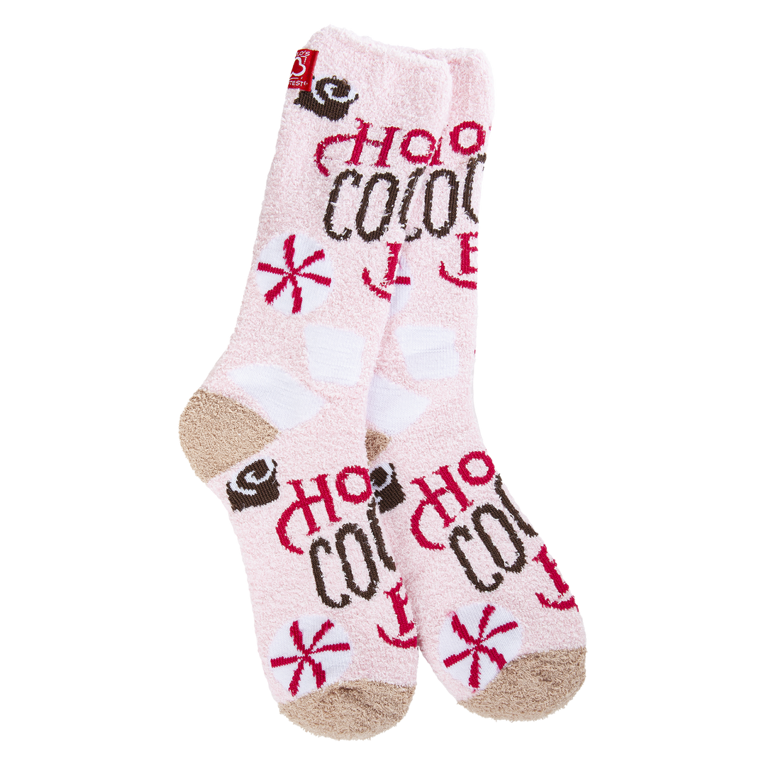 World's Softest Socks Holiday Fall Cozy Crew - Hot Cocoa Bar