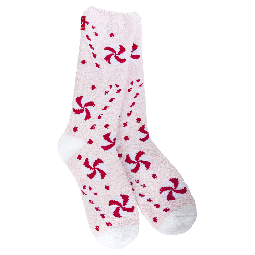 World's Softest Socks Cozy Crew - Peppermint Lane