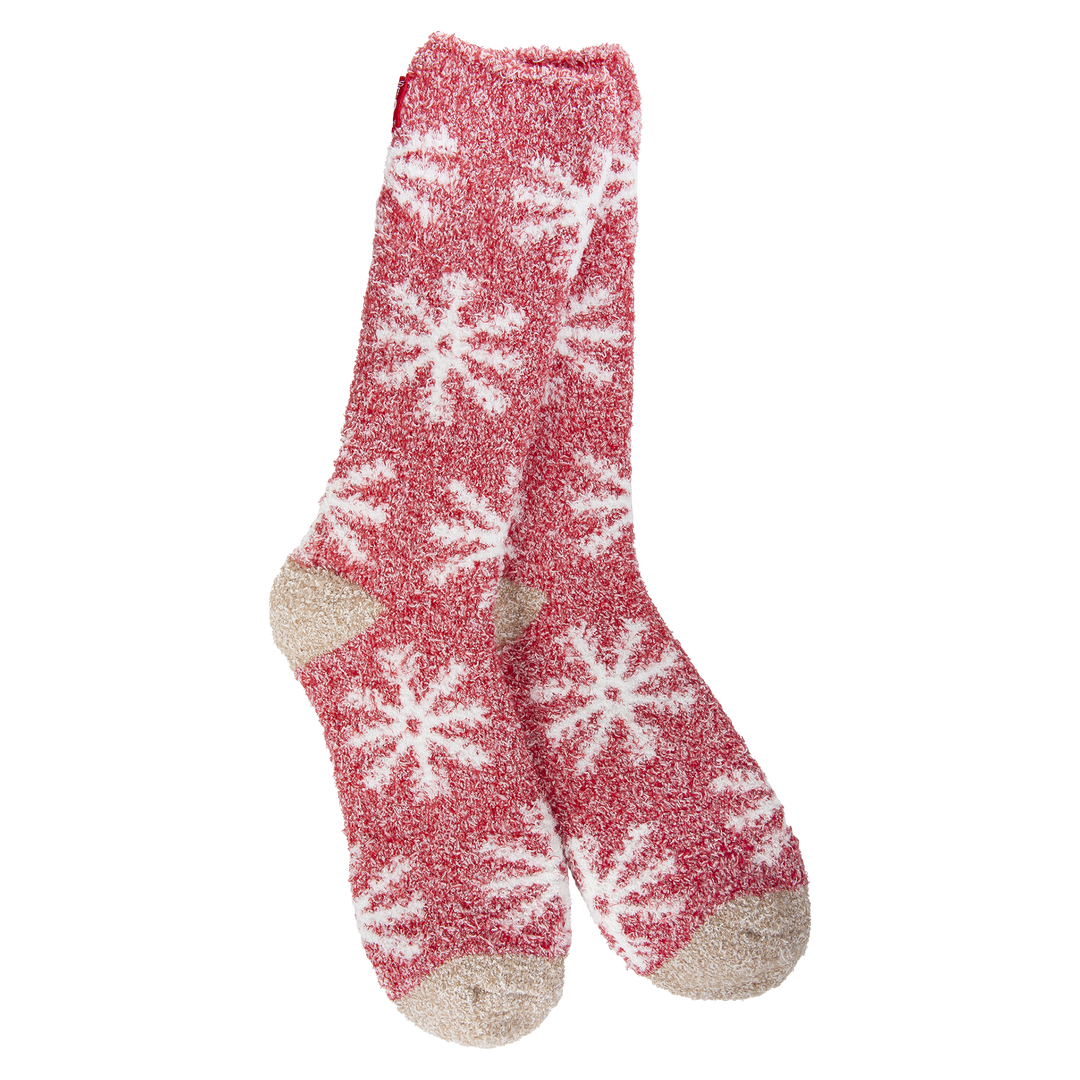 World's Softest Socks Cozy Crew - Snowflakes