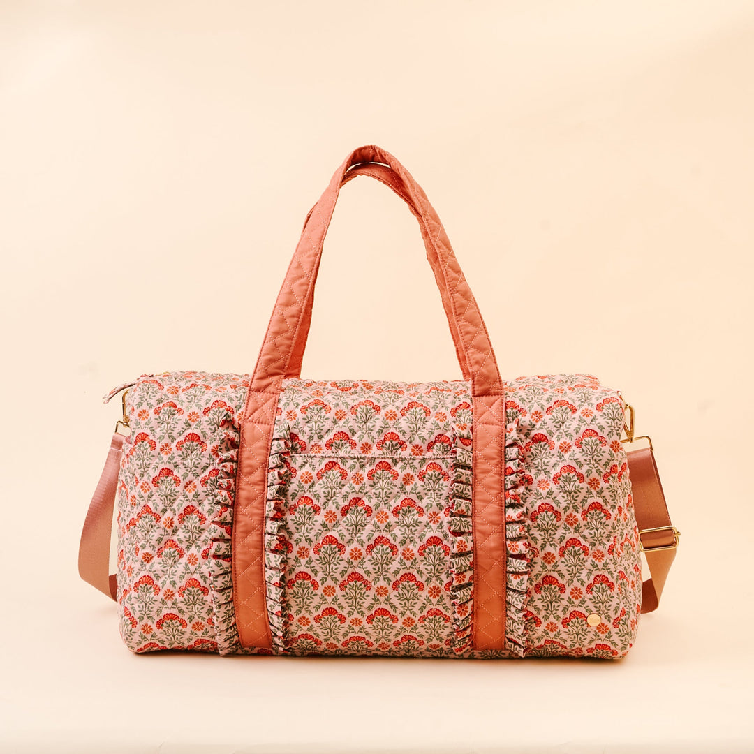 The Darling Effect On-The-Go Quilted Weekender Bag - Everbloom Dusty Rose
