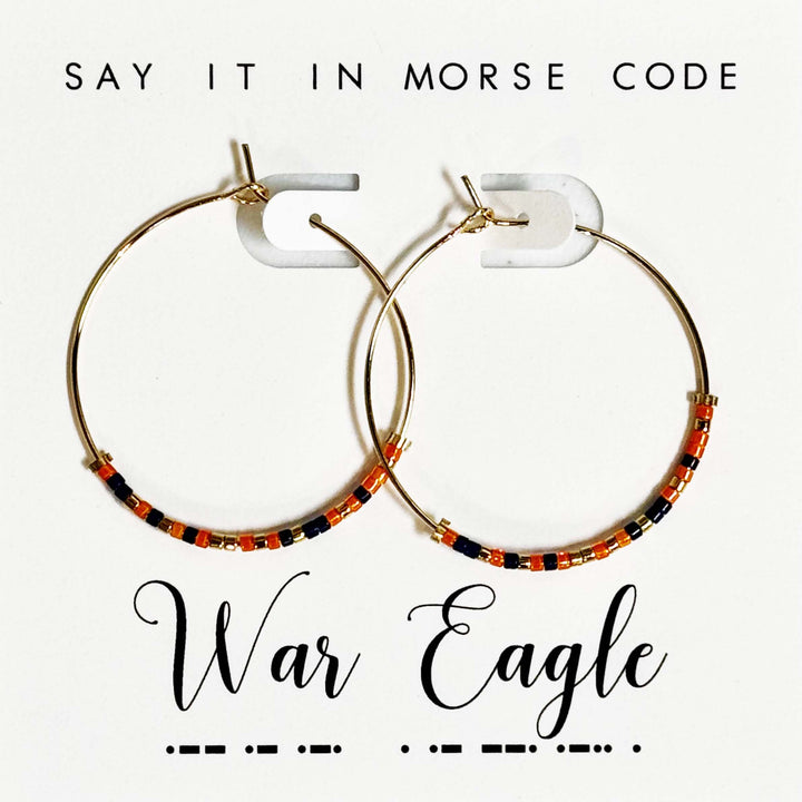 Dot & Dash Morse Code Earrings - War Eagle