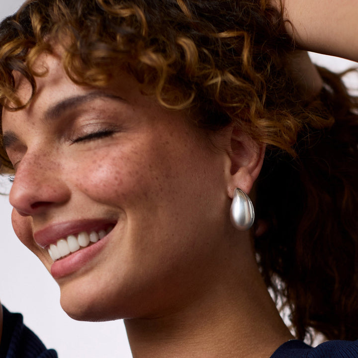 Julie Vos Wave Earrings - Silver/Small