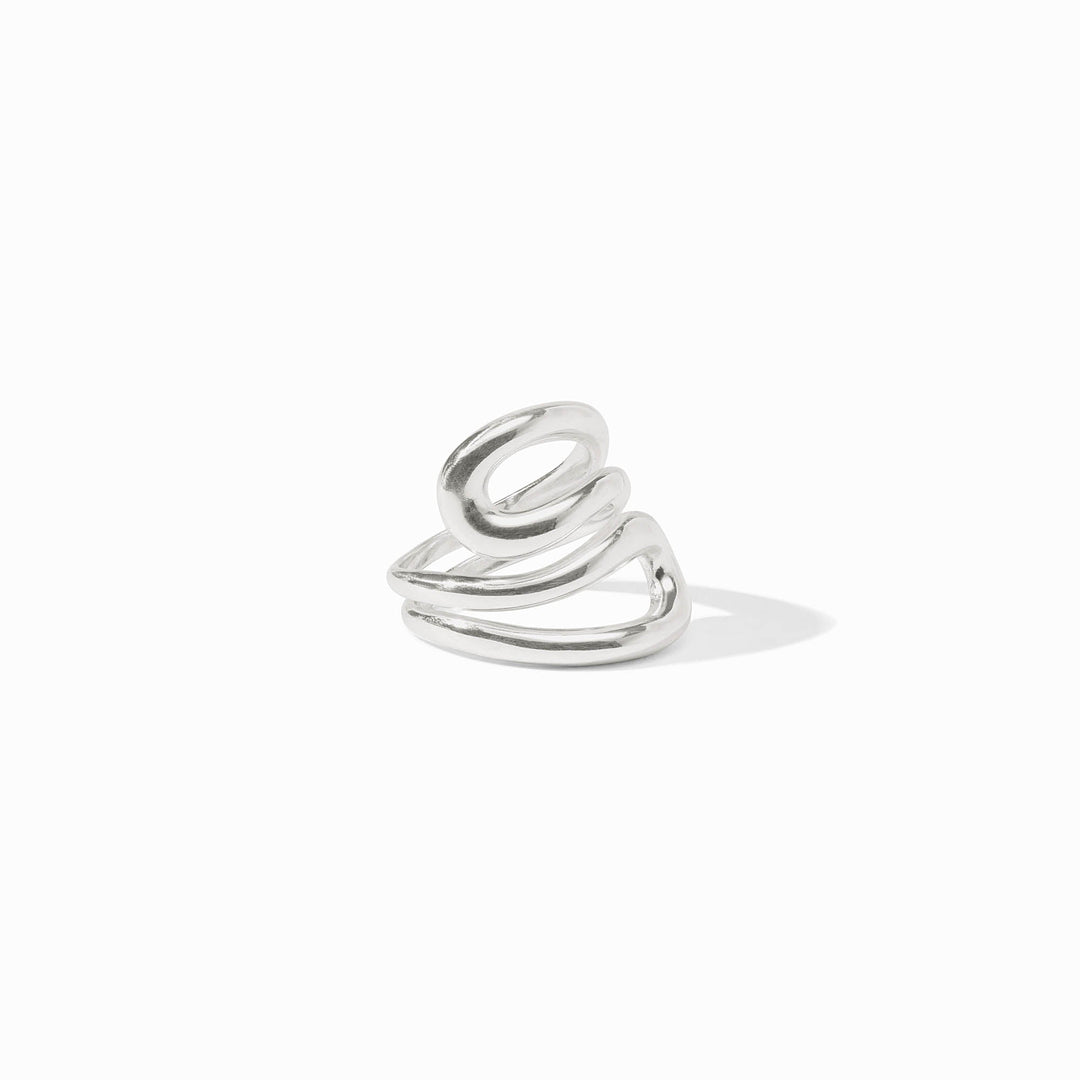 Julie Vos Wave Wrap Ring - Silver/Adjustable