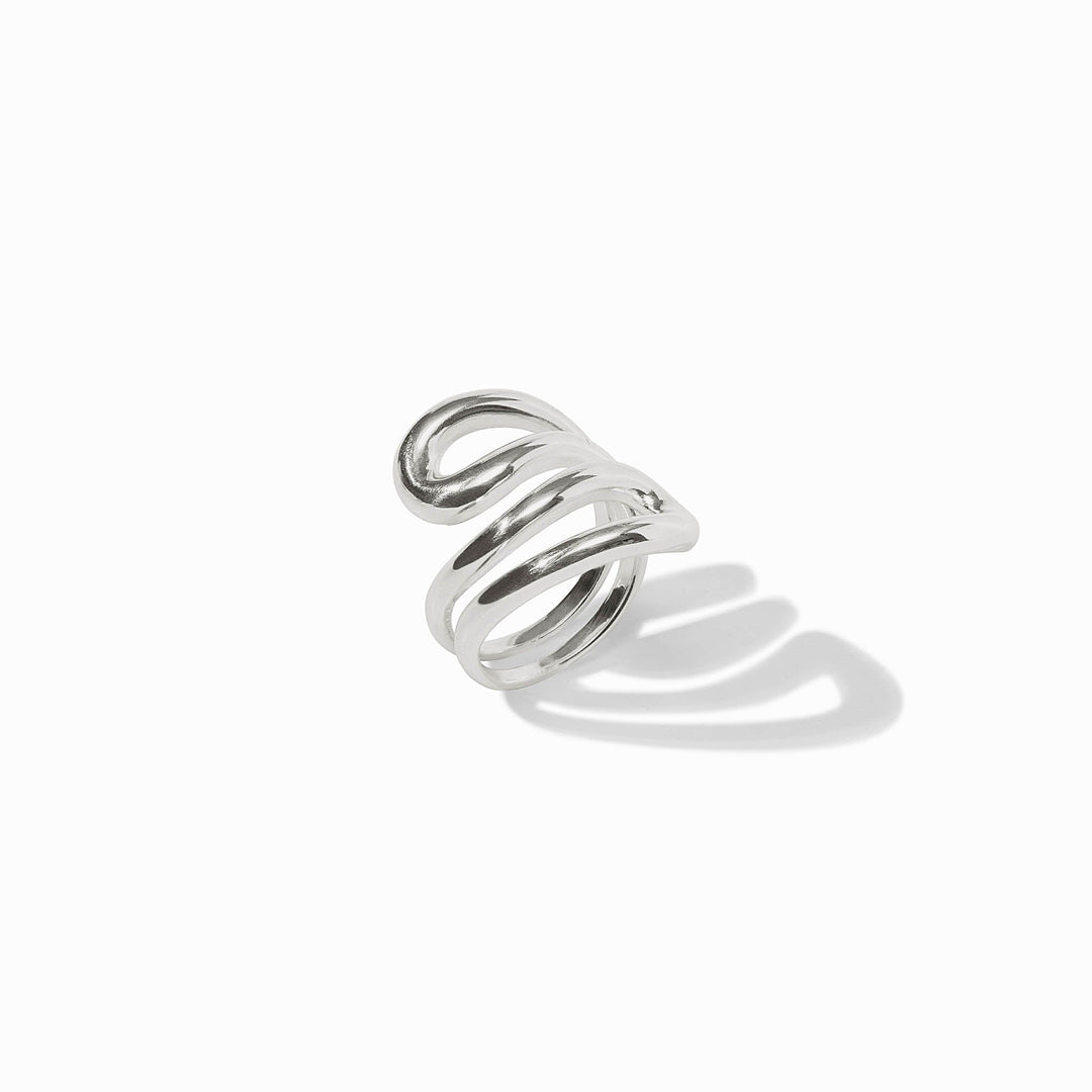 Julie Vos Wave Wrap Ring - Silver/Adjustable