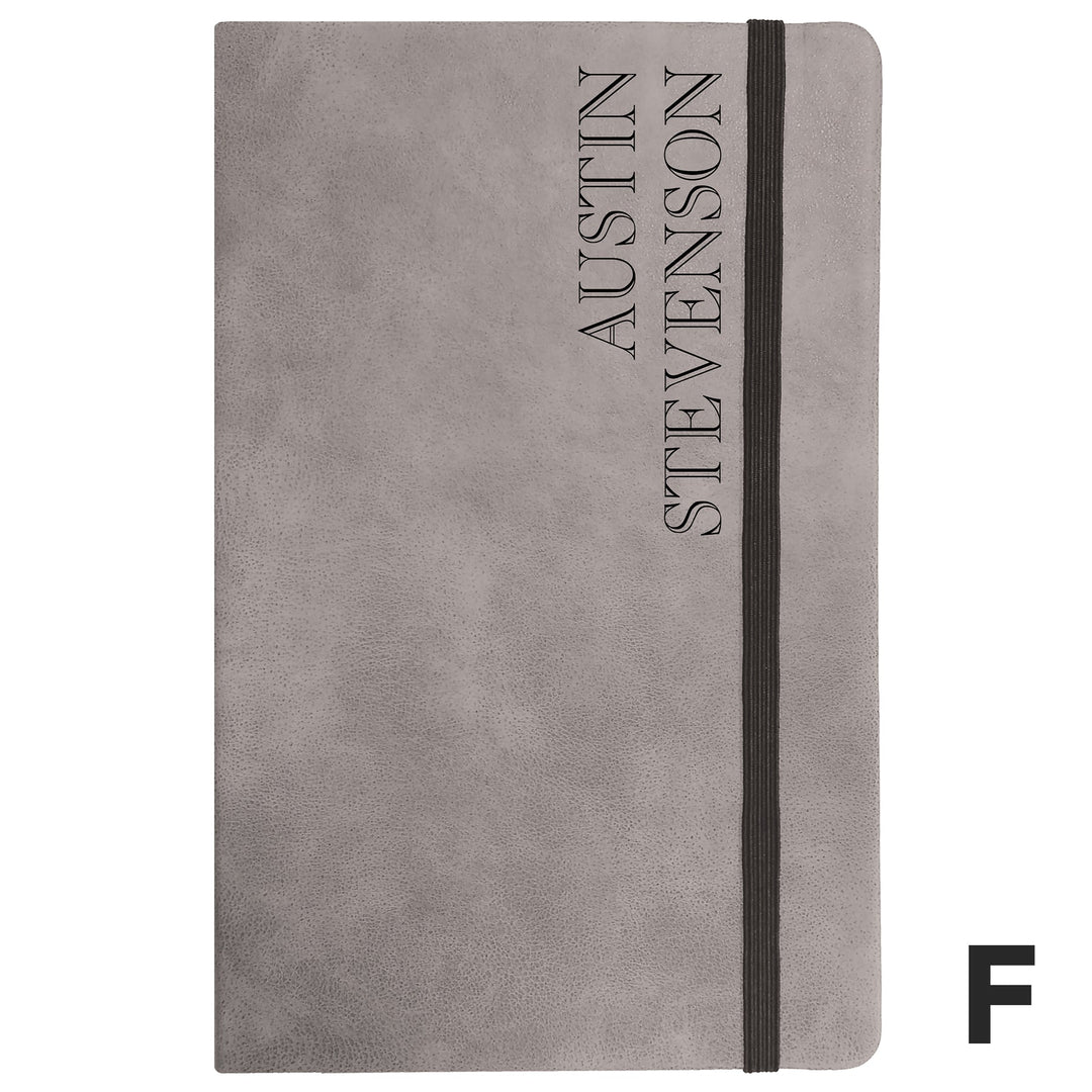 PGD Notebook - Faux Leather Large Tan w/Personalization