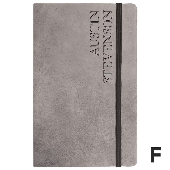 PGD Notebook - Faux Leather Large Tan w/Personalization