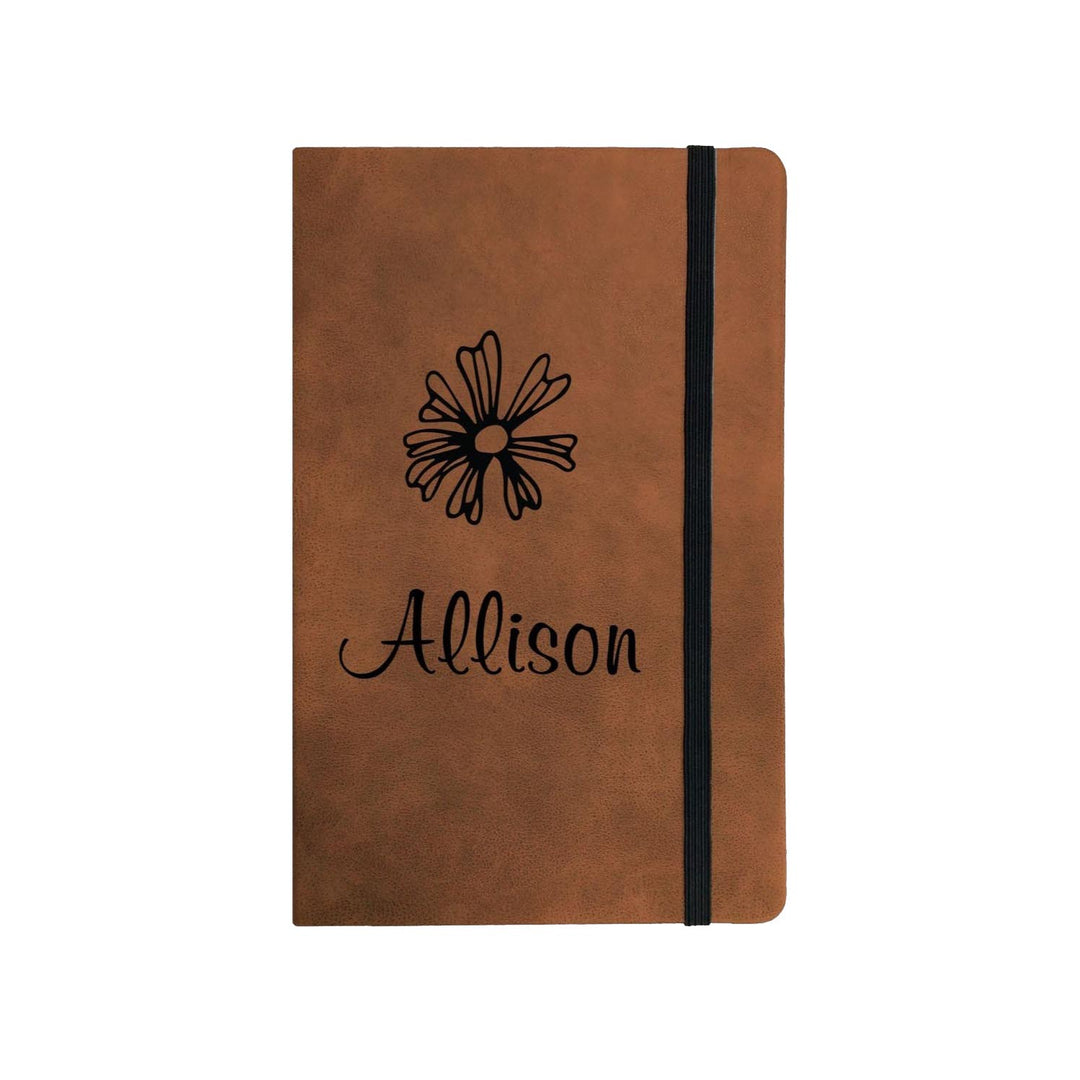 PGD Notebook - Faux Leather Large Tan w/Personalization