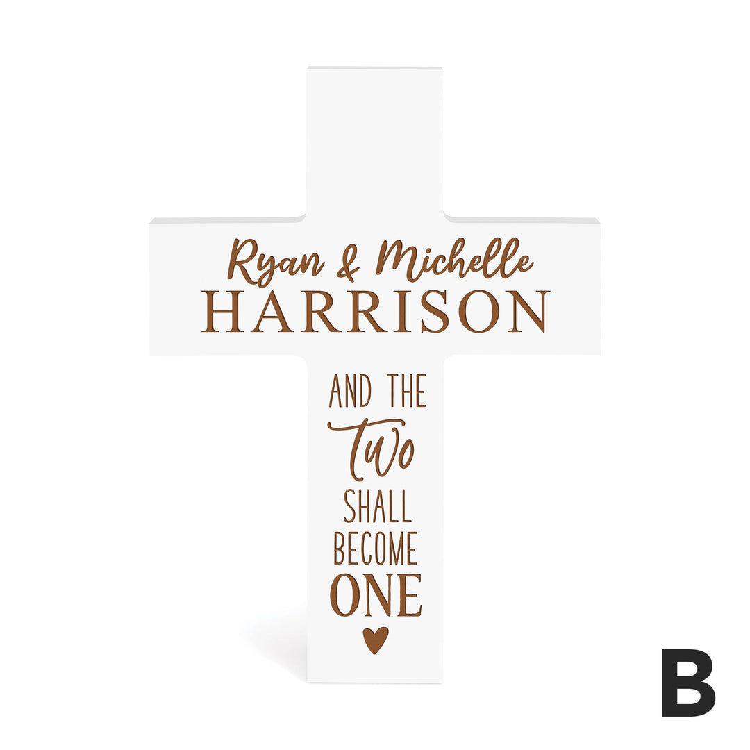 PGD Wood Cross -White w/Personalization