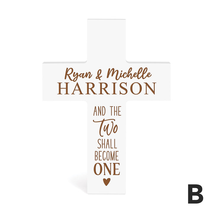 PGD Wood Cross -White w/Personalization