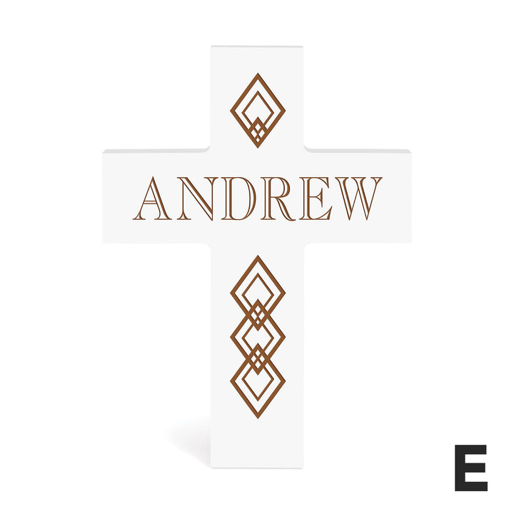 PGD Wood Cross -White w/Personalization