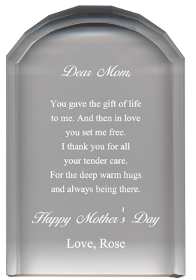 PGD Crystal Plaque w/Personalization