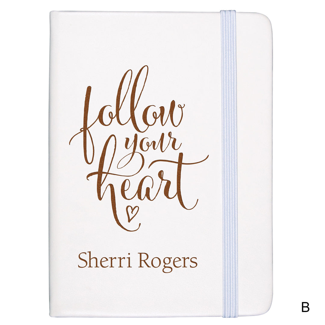 PGD Notebook - Faux Leather White w/Personalization