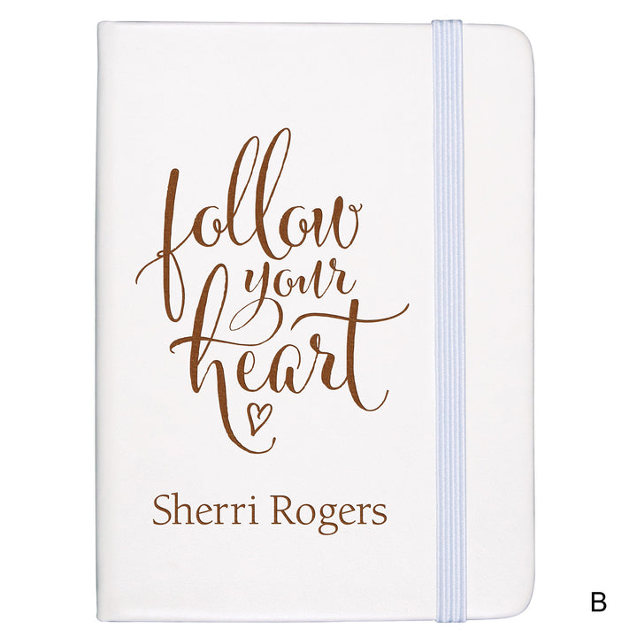 PGD Notebook - Faux Leather White w/Personalization