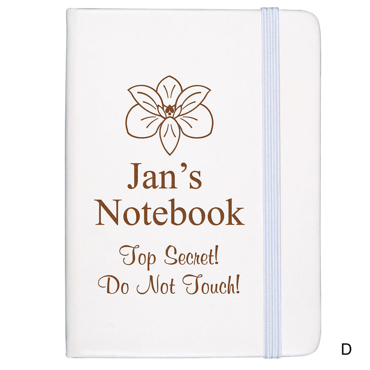 PGD Notebook - Faux Leather White w/Personalization