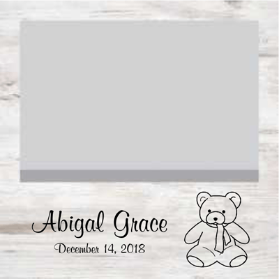 PGD Photo Frame - White Faux Wood w/Personalization