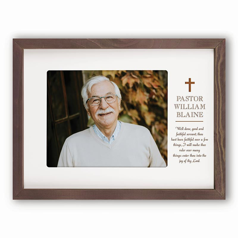PGD Photo Sign Frame 8x 10 - Wood w/Personalization