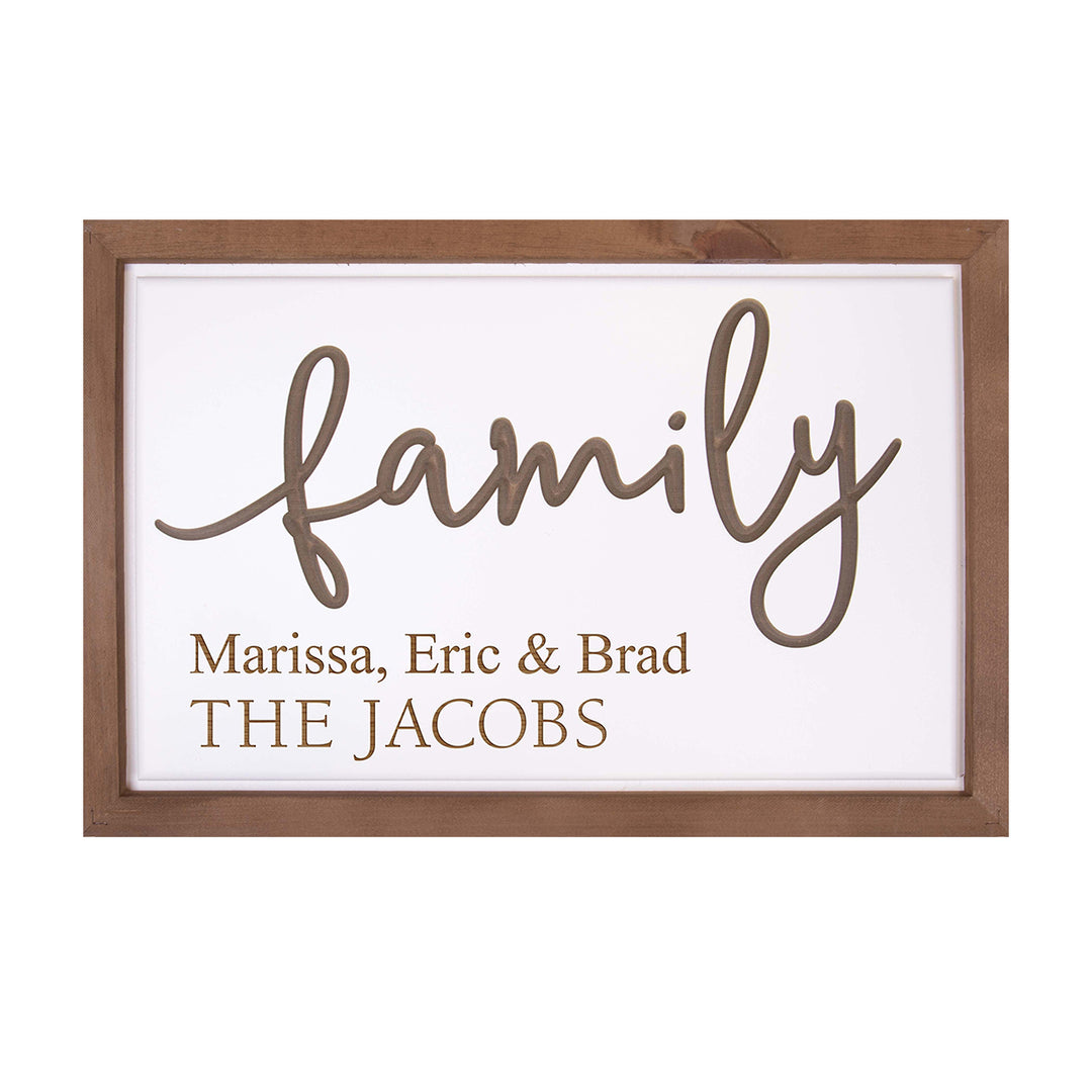 PGD Carved Wall Hanging - Family w/Personalization